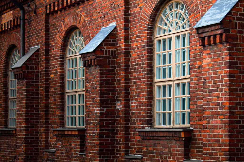 Klinkerfassade eines Gebäudes