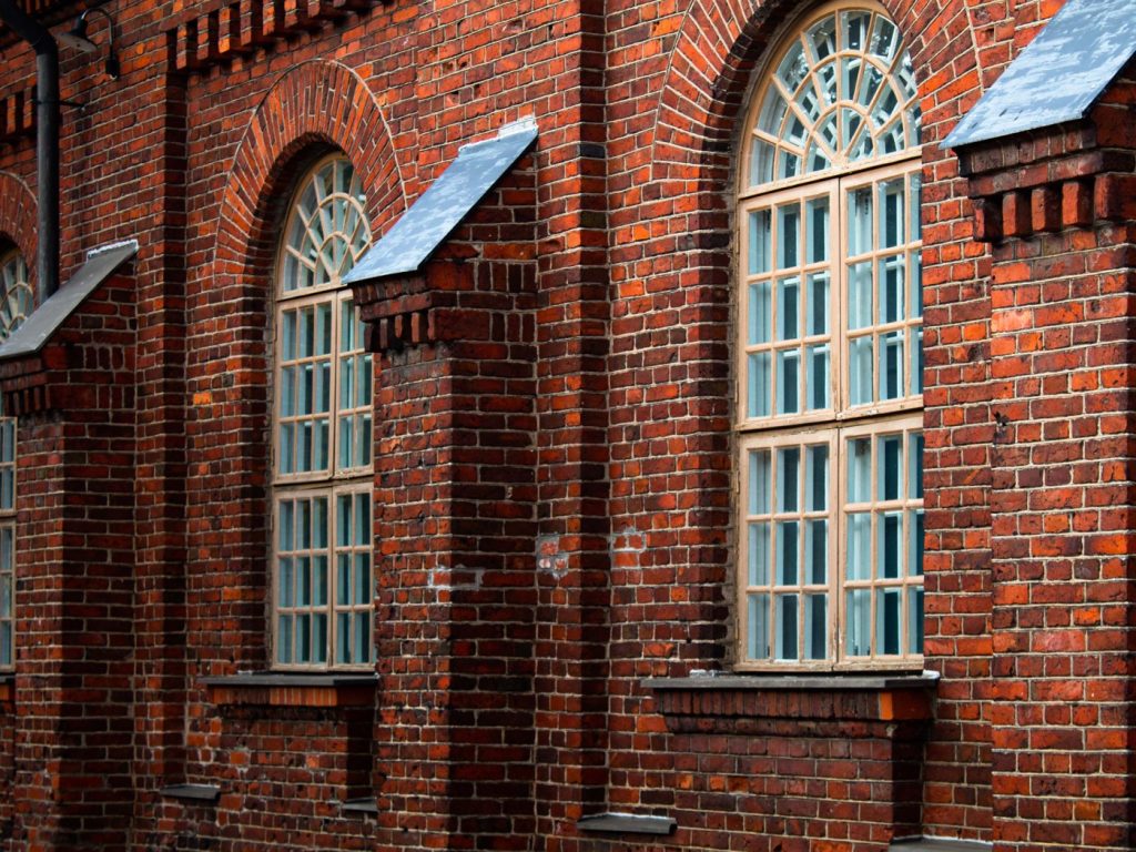 Klinkerfassade eines Gebäudes