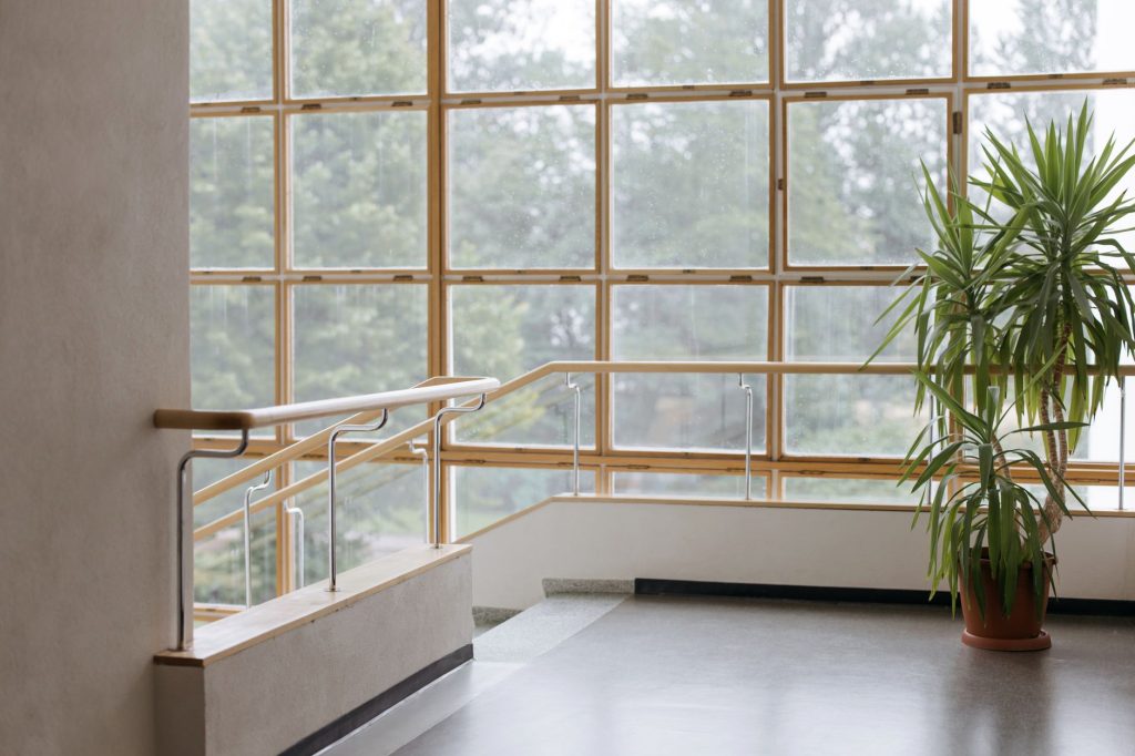 Klare Fenster nach der Glasreinigung